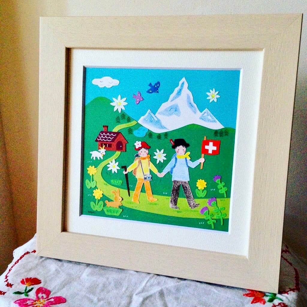スイスの風景を描いたオーダーメイド作品
